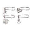 Halloween Antique Silver & Platinum Iron Kilt Pins Brooches JEWB-BR00161-1