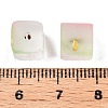 Frosted Glass Beads with Golden Glitter Powder DGLA-NH001-8mm-01E-3