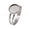 304 Stainless Steel Cuff Ring Components STAS-D372-06P-02-1