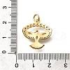 Brass Micro Pave Cubic Zirconia Pendants KK-B128-12G-02-3
