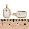 Rack Plating Brass Micro Pave Cubic Zirconia Pendants KK-U032-90G-06-3