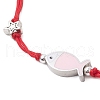 Nylon Braided Bead Bracelets for Women Men BJEW-JB11312-01-3