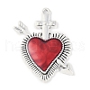 Rack Plating Alloy Enamel Pendants PALLOY-F018-34AS-02-1