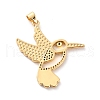 Brass Micro Pave Clear Cubic Zirconia Pendants ZIRC-Z018-09G-3
