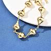 304 Stainless Steel Link Chain Bracelets for Women BJEW-U021-08G-02-2