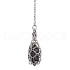 304 Stainless Steel Chain Macrame Pouch Empty Stone Holder Dowsing Pendulums PALLOY-JF02877-01-3