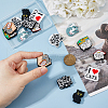 DICOSMETIC 16Pcs 8 Styles Silicone Focal Beads SIL-DC0001-64-3