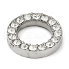 304 Stainless Steel Crystal Rhinestone Linking Rings STAS-Z082-01P-01-2