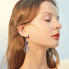 SOFPLATE 120Pcs 304 Stainless Steel Hoop Earrings Findings Kidney Ear Wires STAS-SP0001-32B-P-5