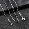 Non-Tarnish 304 Stainless Steel Cable Chain Necklace for Men Women STAS-L164A-01P-B-4