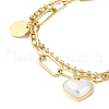 Ion Plating(IP) 304 Stainless Steel Double Layered Bracelets for Women BJEW-K254-16G-2