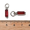 304 Stainless Steel Cubic Zirconia Pendants STAS-E487-21P-07-2