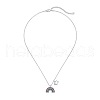 Anti-Tarnish 925 Sterling Silver Pendant Necklaces NJEW-L179-09P-1
