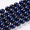 Natural Blue Tiger Eye Beads Strands X-G-G099-10mm-13-1