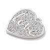 Rack Plating Brass Micro Pave Cubic Zirconia Pendants KK-L224-011P-01-2