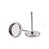 100Pcs 304 Stainless Steel Stud Earrings Findings STAS-TAG0001-16-2