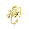 Brass Cuff Rings for Women RJEW-C123-08B-G-4