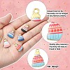 25Pcs 5 Styles Printed Alloy Pendants PALLOY-CJ0002-50-3