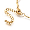 Ion Plating(IP) 304 Stainless Steel Teardrop Pendant Ball Chain & Snake Chain Necklaces for Women NJEW-F328-12G-3