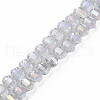 Electroplate Transparent Glass Beads Strands EGLA-N002-30-C08-1