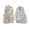 304 Stainless Steel Folds Stud Earrings EJEW-Z084-03GP-02-4