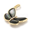 Brass Micro Pave Clear Cubic Zirconia Pendants KK-L211-020G-01-2