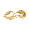 Ion Plating(IP) 304 Stainless Steel Hoop Earrings for Women EJEW-P279-33G-2