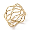 Ion Plating(IP) 304 Stainless Steel Wave Finger Rings for Women RJEW-G315-07D-G-1