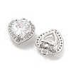 Brass Micro Pave Cubic Zirconia Charm KK-E090-05P-2