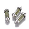 Natural Peridot Big Pointed Pendants G-E516-B07-1-2