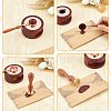 Brass Wax Seal Stamps with Rosewood Handle AJEW-WH0412-0105-3