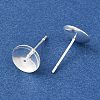 Brass Studs Earrings Finding KK-K383-01F-S-2