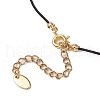 Natural Selenite Gourd Pendant Necklaces NJEW-JN05246-03-5