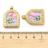304 Stainless Steel Enamel  Pendants STAS-B084-08G-02-3