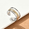 304 Stainless Steel Double Color Cuff Rings RJEW-S635-01GP-A-3