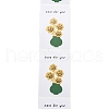 200Pcs Rectangle with Flower Here for You Theme Paper Self-Adhesive Stickers AJEW-S084-02B-2