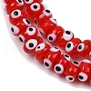 Handmade Evil Eye Lampwork Beads Strands LAMP-A007-02A-05-3