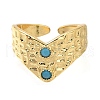 Heart Rack Plating Brass Micro Pave Cubic Zirconia Open Cuff Rings for Women RJEW-M022-26G-2