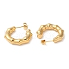 Ion Plating(IP) 304 Stainless Steel Bamboo Ring Stud Earring EJEW-K244-42G-2
