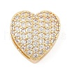 Brass Micro Pave Cubic Zirconia Slide Charms ZIRC-I068-10G-2