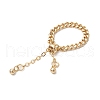 Adjustable Brass Twisted Curb Chains Finger Rings for Women RJEW-JR00862-3