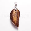 Natural Tiger Eye Pendants G-E339-02B-2