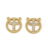304 Stainless Steel Crystal Rhinestone Pendants STAS-L290-24G-1
