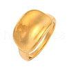Ion Plating(IP) 304 Stainless Steel Oval Finger Rings for Women RJEW-S414-54B-G-1