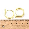 Brass Clear Cubic Zirconia Hoop Earrings EJEW-M047-16G-5