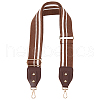 Stripe Pattern Cotton Fabric & PU Leather Bag Straps FIND-WH0001-57B-1