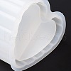 DIY Grooved Heart Storage Box Silicone Molds DIY-A040-06-6