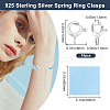 Beebeecraft 925 Sterling Silver Spring Ring Clasps STER-BBC0007-81S-03-2