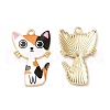 Alloy Enamel Pendants ENAM-M046-10G-F-1