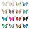  16Pcs 16 Colors Glass Pendants GLAA-TA0001-49-1